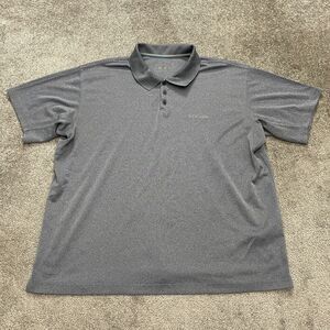 Columbia Utilizer Polo Shirt Mens XXL Blue Short Sleeve Outdoor Fishing Casual